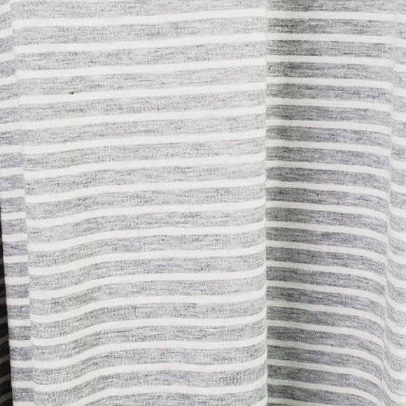 Finn & Clover Racerback Gray White Striped Maxi Comfy Dress Sz M - Picture 6 of 9